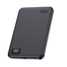 Išorinė baterija - KSIX MagSlim 5 000 mAh USB-C PD 20 W Juoda