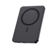 Išorinė baterija - KSIX MagSlim 5 000 mAh USB-C PD 20 W Juoda