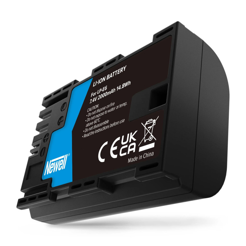Newell Replacement Battery for Canon LP-E6, 2000mAh, 7.4V Li-ion