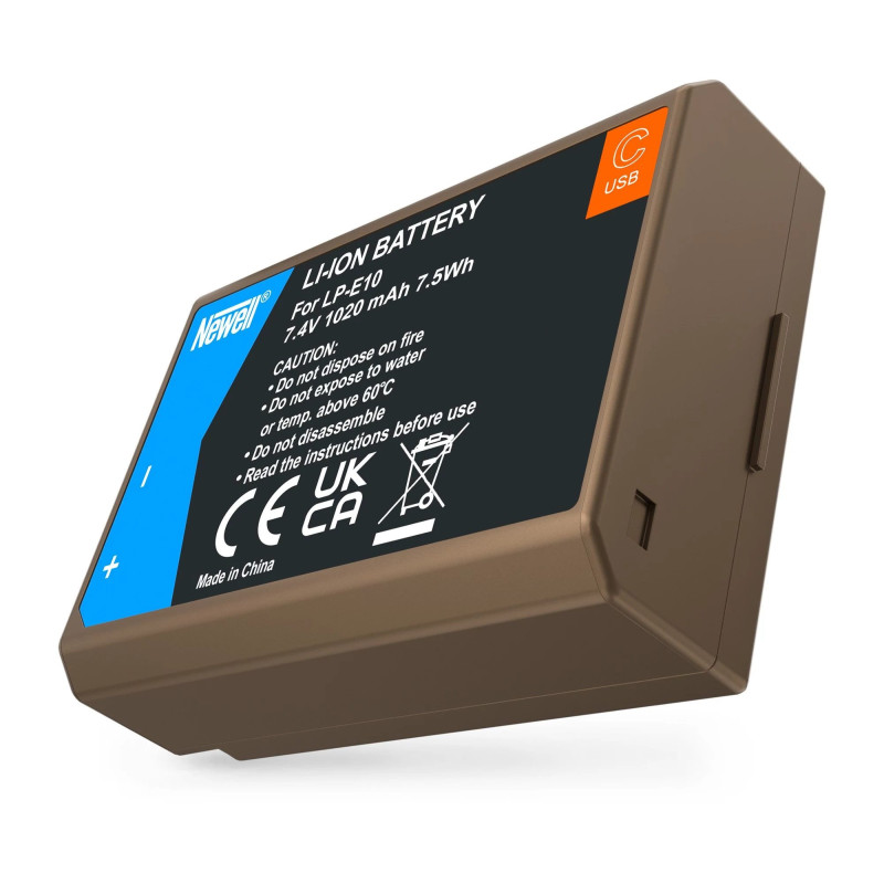 Newell Replacement Battery LP-E10 USB-C for Canon