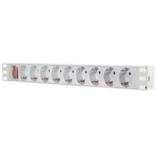 9er Steckdosenleiste 19" PDU mit Schalter LogiLink Hellgrau 9er Steckdosenleiste 19" PDU mit Schalter LogiLink Hellgrau