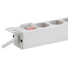 9er Steckdosenleiste 19" PDU mit Schalter LogiLink Hellgrau 9er Steckdosenleiste 19" PDU mit Schalter LogiLink Hellgrau