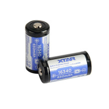 16340 / R-CR123 3,7 V ličio jonų 650 mAh baterija su apsauga 16340 / R-CR123 3,7 V ličio jonų 650 mAh baterija su apsauga