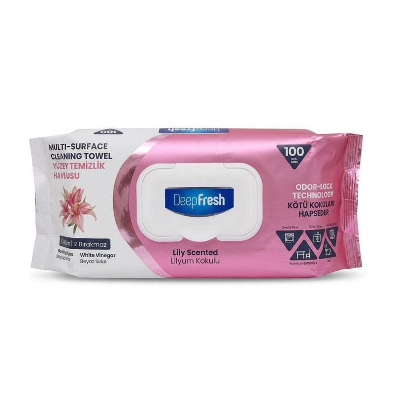 Wet lily wipes for surfaces Deep Fresh, 100 pcs.