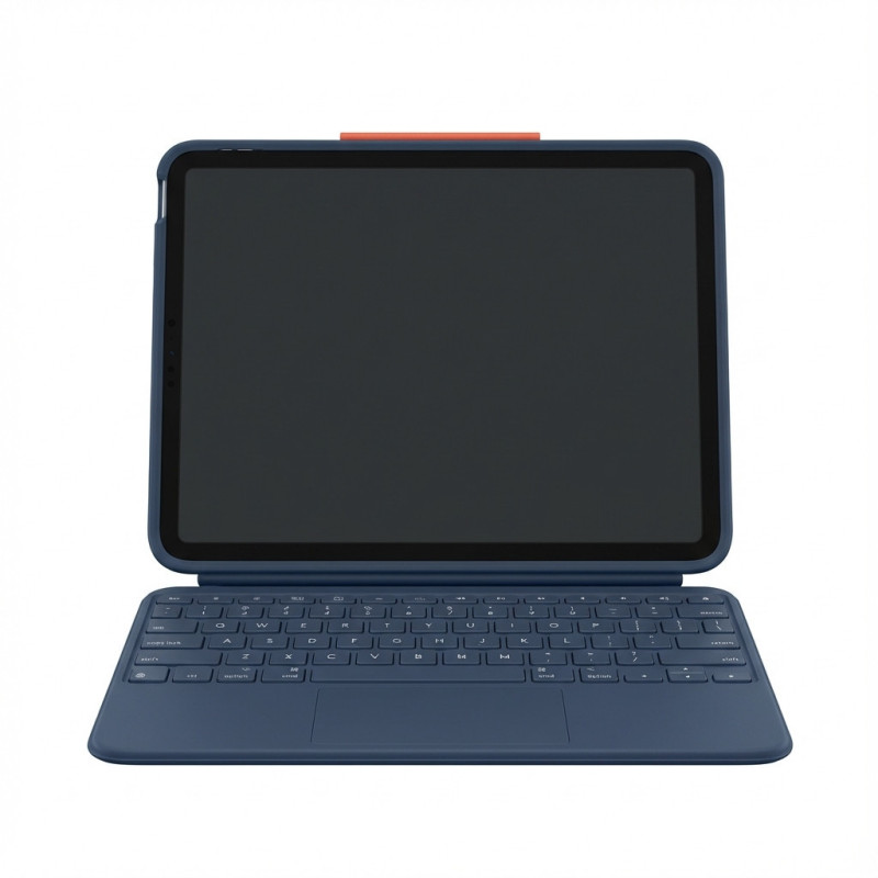 „Logitech Rugged Combo 4 Touch“ klaviatūra, skirta „iPad 10th gen Classic Blue“ (CH)