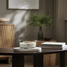Kvapioji Žvakė - WoodWick Ellipse White Teak Balta Kvapioji Žvakė - WoodWick Ellipse White Teak Balta