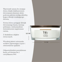 Kvapioji Žvakė - WoodWick Ellipse White Teak Balta Kvapioji Žvakė - WoodWick Ellipse White Teak Balta