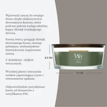 Kvapioji Žvakė - WoodWick Ellipse Fraser Fir Žalia Kvapioji Žvakė - WoodWick Ellipse Fraser Fir Žalia