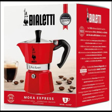 Kavinukas - BIALETTI Moka Express 3 Puodeliai Raudonas Kavinukas - BIALETTI Moka Express 3 Puodeliai Raudonas