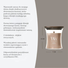 Kvapioji Žvakė - WoodWick Cashmere Maža Žvakė, 38 Val., Kašmyras Kvapioji Žvakė - WoodWick Cashmere Maža Žvakė, 38 Val., Kašmyras
