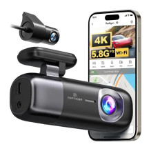 Automobilio Vaizdo Registratorius - REDTIGER F9 4K Wi‑Fi + 1080p Galinė Kamera