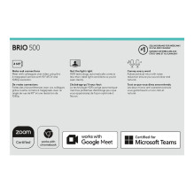 Logitech Brio 500 Graphite žiniatinklio kamera (960-001422)