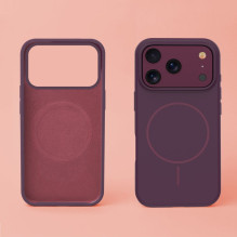 iLike Silicone Thin Mag case for iPhone 17 Pro 6,3" / iPhone 18 Pro 6,3" dark cherry