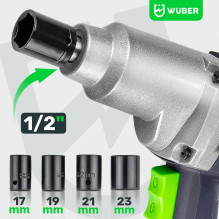 Electric impact wrench 800 Nm 1 / 2" for wheels in case W33250 WUBER Electric impact wrench 800 Nm 1 / 2" for wheels in case W33250 WUBER