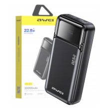 Awei PA-92 22.5W External battery Power Bank 20000mAh Black Awei PA-92 22.5W External battery Power Bank 20000mAh Black