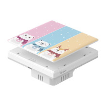 Dekoratyvinis apdangalas - Sonoff T5 3C Touch Switch Customization Accessory White Dekoratyvinis apdangalas - Sonoff T5 3C Touch Switch Customization Accessory White