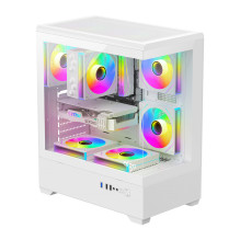 Computer case - darkFlash C365, supports ATX, 7 fans, tempered glass, white Computer case - darkFlash C365, supports ATX, 7 fans, tempered glass, white