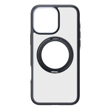 Telefono dėklas - Torras Ostand R Fusion Case (iPhone 16 Pro, slim, magnetic grip, black) Telefono dėklas - Torras Ostand R Fusion Case (iPhone 16 Pro, slim, magnetic grip, black)