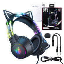 Headphones - ONIKUMA X15 PRO 50mm speakers, RGB lighting, black