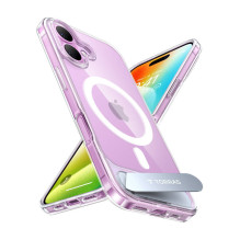 Telefono dėklas - Torras Pstand Series Case for iPhone 16, skaidrus, karinės klasės apsauga Telefono dėklas - Torras Pstand Series Case for iPhone 16, skaidrus, karinės klasės apsauga