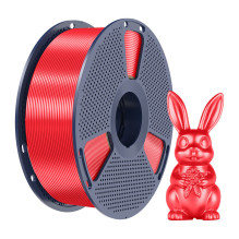 3D Spausdinimo Filamentas - Sunlu PLA+ Silk 1.75mm Matmenų Tikslumas ±0,02 mm Raudona