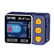 Įkroviklis - SkyRC B6AC Neo 200W DC, 60W AC, USB-C, kompaktiškas Įkroviklis - SkyRC B6AC Neo 200W DC, 60W AC, USB-C, kompaktiškas