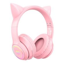 Ausinės - ONIKUMA B90 Bluetooth 5.0 Per ausis RGB Rožinė