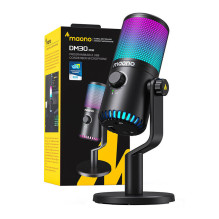 Microphone - Maono DM30RGB USB-C Cardioid RGB Lighting Black Microphone - Maono DM30RGB USB-C Cardioid RGB Lighting Black