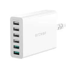Charger - Blitzwolf BW-S15 6x USB, QC 3.0, 60W, White Charger - Blitzwolf BW-S15 6x USB, QC 3.0, 60W, White