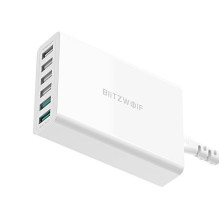 Įkroviklis - Blitzwolf BW-S15 6x USB, QC 3.0, 60W, Baltas Įkroviklis - Blitzwolf BW-S15 6x USB, QC 3.0, 60W, Baltas