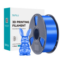3D Printing Filament - Sunlu PLA+ Silk Filament, High Dimensional Accuracy ±0.02 mm, Blue
