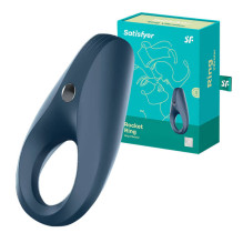 Erotic toys - Satisfyer Rocket Ring (Medical silicone, 10 vibrations, waterproof, dark blue)