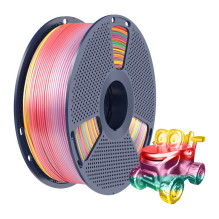 3D Spausdinimo Filamentas - Sunlu PLA+ Silk 1.75 mm Filamentas, Aukštas Sluoksnių Sukibimas, Vaivorykštė 01 3D Spausdinimo Filamentas - Sunlu PLA+ Silk 1.75 mm Filamentas, Aukštas Sluoksnių Sukibimas, Vaivorykštė 01