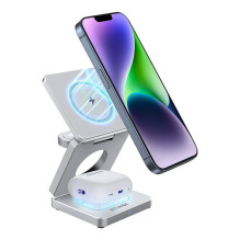 Įkroviklis - Blitzwolf BW-IW30 3-in-1 USB-C Greitas Įkrovimas Juodas