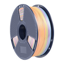 3D Spausdinimo Filamentas - Sunlu PLA+ Šilkinis Filamentas 1,75 mm 200-210°C Vaivorykštė (04)