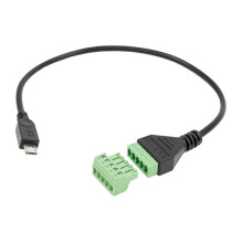 Adapteris - Shelly 5-Pin Maitinimo Šaltinis, Žemė, 3 Konfigūruojami I / O Pinai, 3.3V Logikos Lygis, Juoda