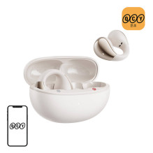 Wireless headphones - QCY Crossky Clip C30 Bluetooth 5.4, 30h battery, white Wireless headphones - QCY Crossky Clip C30 Bluetooth 5.4, 30h battery, white