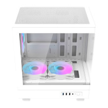 Kompiuterio korpusas - darkFlash DB330M M-ATX / ITX, 3 ARGB ventiliatoriai, grūdintas stiklas, baltas Kompiuterio korpusas - darkFlash DB330M M-ATX / ITX, 3 ARGB ventiliatoriai, grūdintas stiklas, baltas