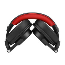 Belaidės ausinės - OneOdio Fusion A70 Bluetooth 5.2, 50h baterija, juoda / raudona