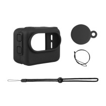 Case - Puluz silicone protective case for Insta360 GO 3 with lens cap black