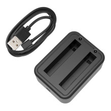Charger - Puluz Dual USB Charger for Insta360 X3 Batteries, Black