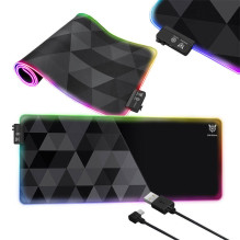 Žaidimų pelės kilimėlis - ONIKUMA MP006 RGB pelės kilimėlis, 12 apšvietimo efektų, juodas Žaidimų pelės kilimėlis - ONIKUMA MP006 RGB pelės kilimėlis, 12 apšvietimo efektų, juodas