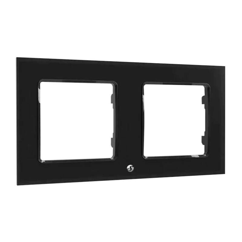 Frame - Shelly Switch Frame Double 150x80x10mm Black