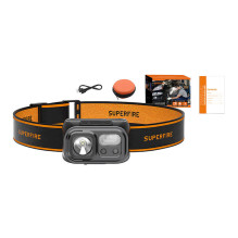 Flashlight - Superfire HL23-S 350lm, USB-C, Waterproof, Black Flashlight - Superfire HL23-S 350lm, USB-C, Waterproof, Black