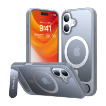 Telefono dėklas - Torras Pstand Series iPhone 16 Plus Magnetic Protection Titanium Gray Telefono dėklas - Torras Pstand Series iPhone 16 Plus Magnetic Protection Titanium Gray