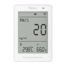Air quality monitoring device - Sonoff AirGuard PM2.5 SAWF-07P WiFi LCD, PM2.5, PM10, Temp, Humidity Air quality monitoring device - Sonoff AirGuard PM2.5 SAWF-07P WiFi LCD, PM2.5, PM10, Temp, Humidity