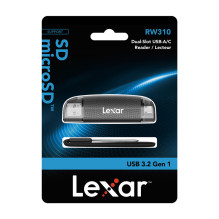Atminties kortelių skaitytuvas - Lexar LRW310X Dual USB-A / C micro SD, SD USB 3.2 Gen 1 Atminties kortelių skaitytuvas - Lexar LRW310X Dual USB-A / C micro SD, SD USB 3.2 Gen 1