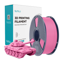3D Spausdinimo Filamentas - Sunlu PLA+ Didelio Greičio 1.75 mm Matmenų Tikslumas ±0.02 mm Rožinė