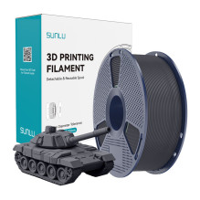 3D Spausdinimo Filamentas - Sunlu PLA+ Didelio Greičio 1.75 mm Filamentas, Pilkas