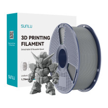 3D Spausdinimo Filamentas - Sunlu PLA+ 2.0 1.75 mm, ±0.02 mm Tolerancija, Pilka